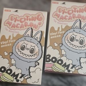 2 Exciting Macaron Labubu SOYMILK & SESAME BEAN **NEW SEALED**